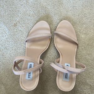 Steve Madden Nude Strappy Heels 6
